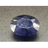 9.43cts of Natural Blue Sapphire. Oval cut. IDT certified
