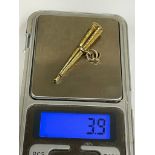 Antique 15ct gold pocket watch key 3.9g , tests positive for 15k gold