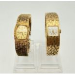 2 VINTAGE LADIES GOLD PLATED BOTH IN GOOD WORKING ORDERDRESS WRIST WATCHES .