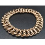 9K Yellow Gold Chunky Double Link Chain.20cm 27.82g