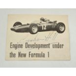 Authentic Formula 1 World Champion Graham Hill Autograph.