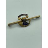 Vintage Somerset light infantry sweetheart brooch showing Jellalabad and the Prince Albert