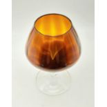 An Italian Huge Amber Cognac Glass. 25cm tall.