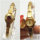 A beautiful, vintage, richly gilded ladies, CARVEN DE LUXE Antimagnetic, Swiss made, bracelet/watch