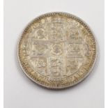 An 1849 Queen Victoria Silver Godless Florin Coin. 11.37g. Condition as per photos.