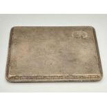 A Vintage Silver Cigarette Case. Markings for London 1927. 11 x 8cm. 95.7g