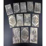 Twelve Vintage, White Metal Chinese Zodiac Tokens. 10 x 5cm.