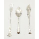 A Vintage Mappin and Webb Fish Entrée Cutlery Set. Prince's Silver plate with engraved decoration.