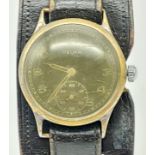 WW2 German Army "Helma" Wrist Watch. Marked D.H for Deutsch Heer. Working.