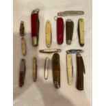Interesting collection of various vintage penknives.some a/f.