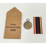 WW2 German War Merit Medal. Unissued in original packet.