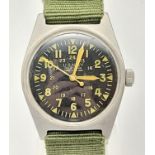 Vietnam Made USMC (US Navy) Manual Wrist Watch with Vietnamese made internals. Working.