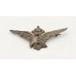 WW2 Hallmarked Silver Bulgarian Pilots Badge, also worn by Luftwaffe pilots too.