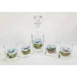 RAF Aircraft Whisky Decanter and 4 Glass set.