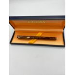 Vintage Watermans Tortoise shell fountain pen with 18 carat gold nib.Exceptional ?like new?condition