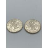 Pair of uncirculated World War II Florins, both dated 1942 ,incredible condition with no spotting or