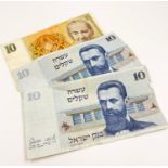 A Selection of Original Israeli Banknotes - Circa 1948.