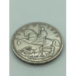 Silver 1935 George V rocking horse crown In extra fine/brilliant condition possibly uncirculated.
