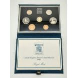 A Royal Mint 1985 United Kingdom Proof Coin Collection. Seven coins - comes with COA and a