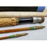 An Antique 1921 Three-Piece Hardy Fly Fishing Rod. No C12362. Refurbished in April 2012.