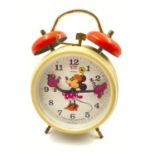 A Late 1980s Minnie Mouse Alarm Clock. German made. Good condition - In working order. 10cm