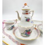 A Beautiful Herend Hungary Porcelain Cabaret Set. Comprising of: Coffee pot, a cream jug and two