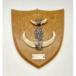 3rd Reich Deutsch Jägerschaft (German Hunting Society) Trophy. Dated 1939.