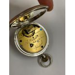 Antique silver Thomas Russell pocket watch ticking but sold with no guarantees