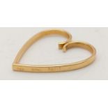 An 18K Yellow Gold Cartier Heart Pendant. 25 x 30mm. 3.97g.