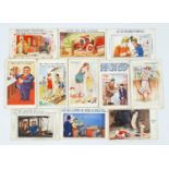 Over Fifty Humorous Vintage Postcards. As found.