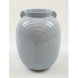 A Hornsea Concept Large Blue Vase. Made by Hornsea pottery limited. Mark on base. 31cm tall