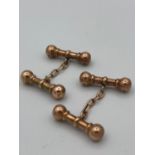 Antique 9 carat GOLD pair of chain link cufflinks having Hallmark for Birmingham UK. 3.2 grams.