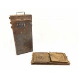 WW1 British '1/2 Candle' Folding Bunker Lantern and Carry Tin. Nice un-messed with classic WW1 item.