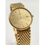 18ct yellow gold case and bracelet Vacheron Constantin quartz watch 80.2g needs a battery