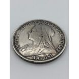 Victorian SILVER CROWN 1897 ,extra fine condition. Bold and detailed definition to both sides.