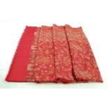 A Red Paisley Shawl - Good condition.