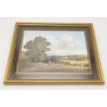 A Vincent Selby Countryside Print. Signed (on plate) In gilded frame - 32 x 40cm