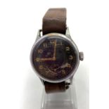 WW2 German 'Helma' DH Army Issue Automatic Watch. Reputedly a Veteran bring back from North