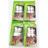 Four Subbuteo Football Team Sets: Newcastle, Norwich, Liverpool and Ipswich Town. Very good