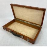 A Vintage Wooden Storage Box. Comes with working key and locking mechanism. Made by Cheney - not