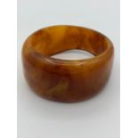 Vintage Art Deco bakelite Amber bangle.Exceptional condition beautiful quality.7.3cm diameter
