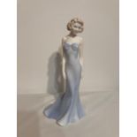 Vintage Coalport bone china figurine of ?Nicola?from the silhouette range .Approx 24 cm and