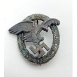 WW2 German Luftwaffe Observers Badge. A lot of the original gilt remaining. Maker: JMME Sohn Berlin.