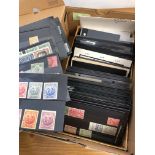 COMMONWEALTH shoebox containing over 150 stock cards comprising a collector's extras. Noted some