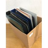 WORLD box containing 3 Hagner binders plus stock book, noted useful France and Cols, Germany,