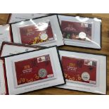 COIN COVERS 2017 - 2020 Lunar Years each bearing 1oz silver coin limited edition to 250 in special