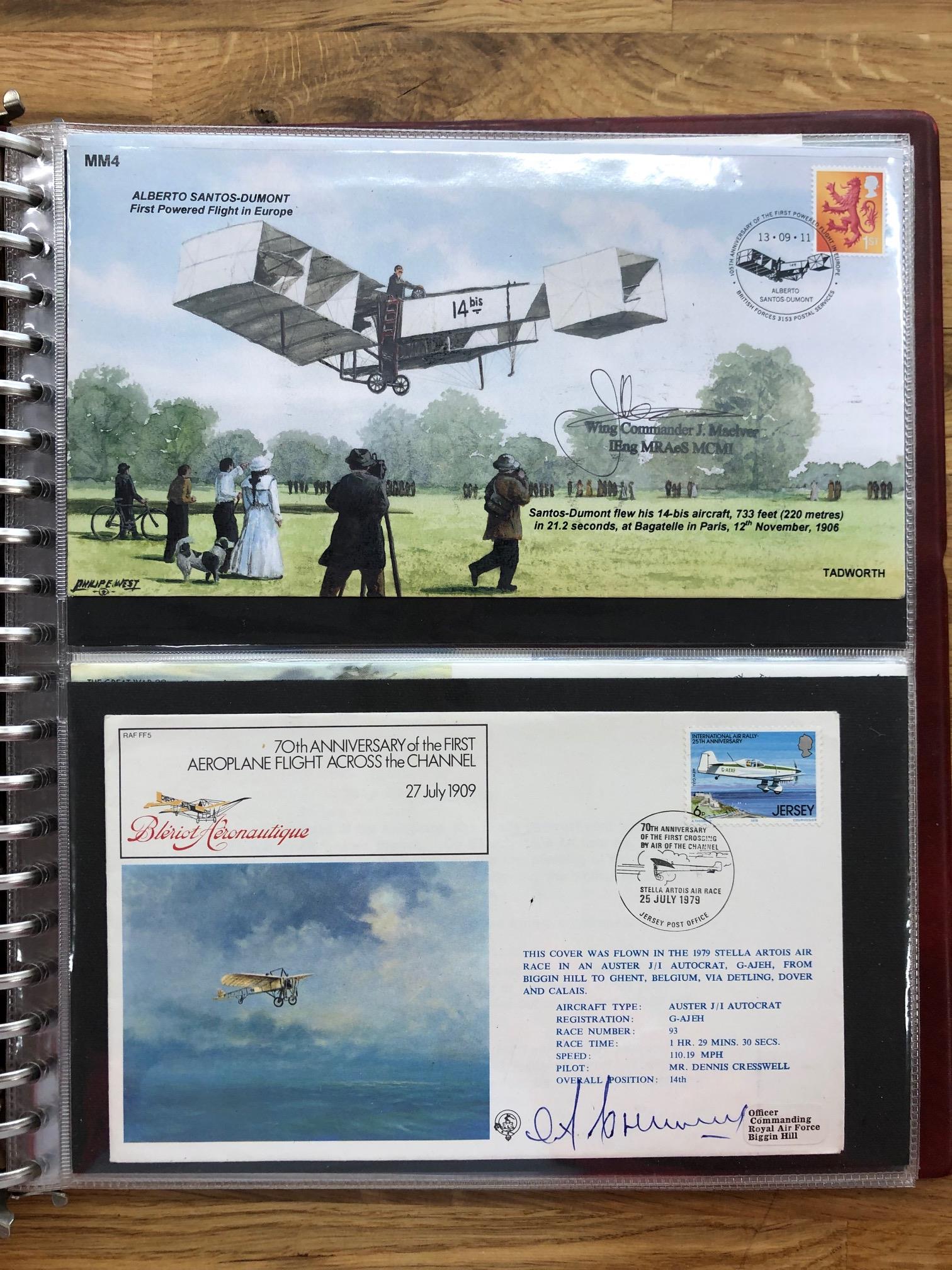 COVERS early Flight Memorabilia. An album containing 28 signed Commemorative Flight covers plus