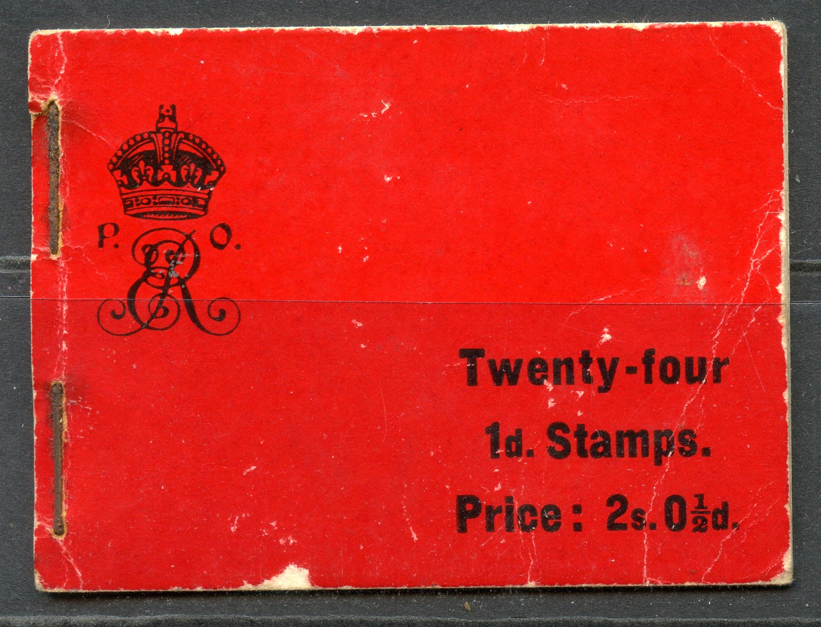 BOOKLETS 1904 2s 0½d with red cover complete, the perf are mixed and little light foxing around some