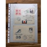 SWEDEN a box file of covers and cards with many special cancels, aerograms, cinderellas etc.