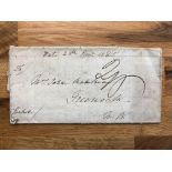 JAMAICA 1826 Kingston to Greenock personal cross-written packet entire.